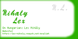 mihaly lex business card